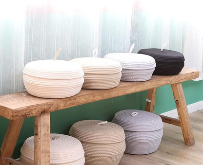 Sea Team Round Cotton Rope Storage Basket - Image 4