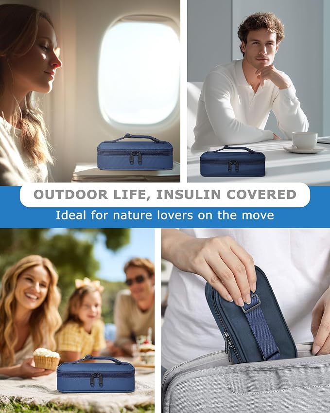 Insulin Vial Cooler Travel Case TSA Approved, 300g Reusable Ice Brick Insulin - Image 7