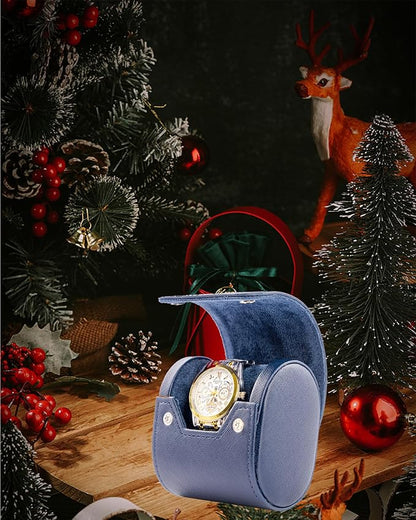 MR.OKAY Single Watch Travel Case -Classic Leather Watch Case - Image 8