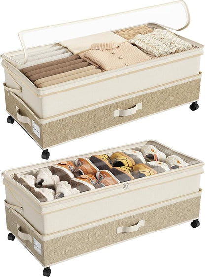 Kitstorack 2Pack Height-adjustable Under Bed Storage by Kitstorack