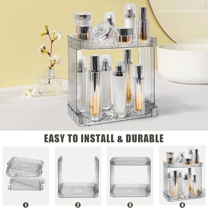 Bathroom Counter Organizer Cosmetics Skincare Organizers Skincare Makeup - Image 4