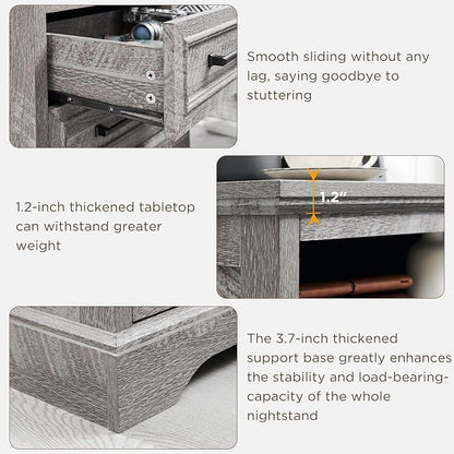 ACCOHOHO 18" Farmhouse Nightstand - Image 4