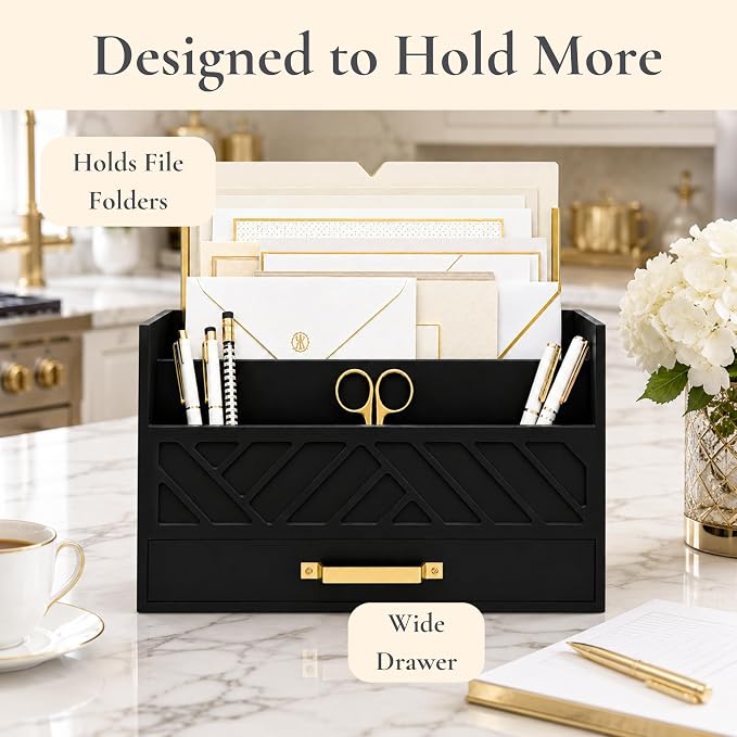 BLU MONACO | Wooden Mail Organizer - Image 4