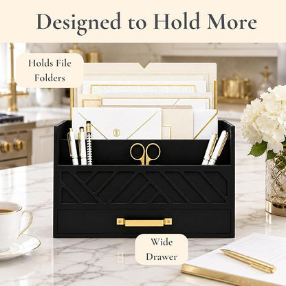 BLU MONACO | Wooden Mail Organizer - Image 4