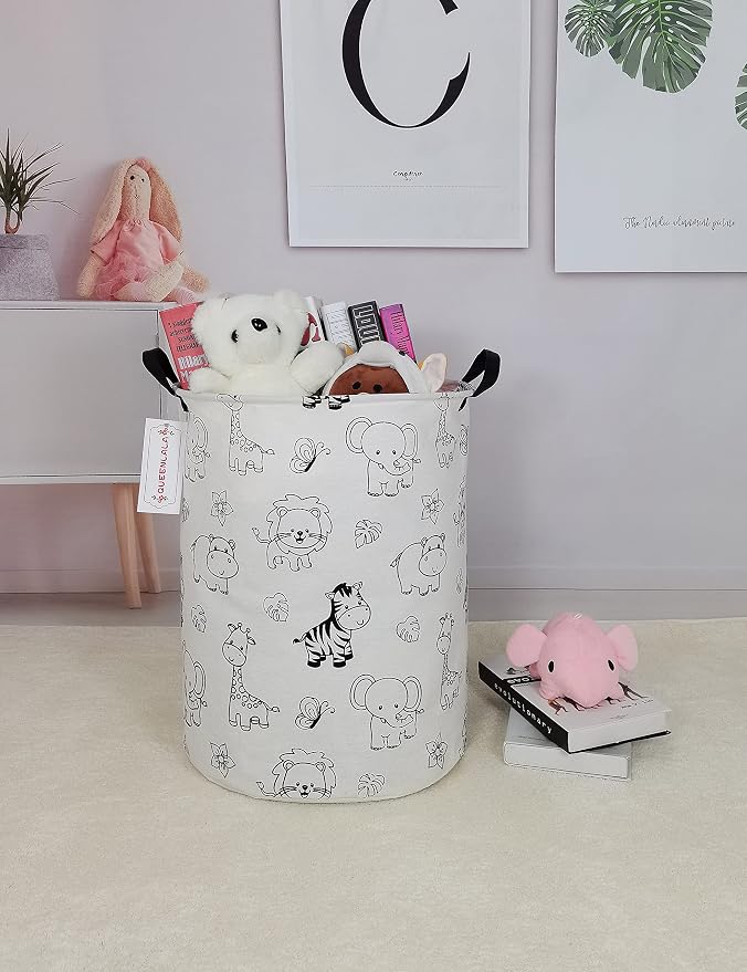 QUEENLALA Large Storage Basket, Laundry Hamper/Bathroom/Home Decor/Collapsible - Image 4