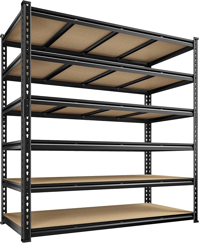 55" W Storage Shelves, 3060LBS Garage Shelving, 6-Tier Heavy Duty Shelving - Image 9