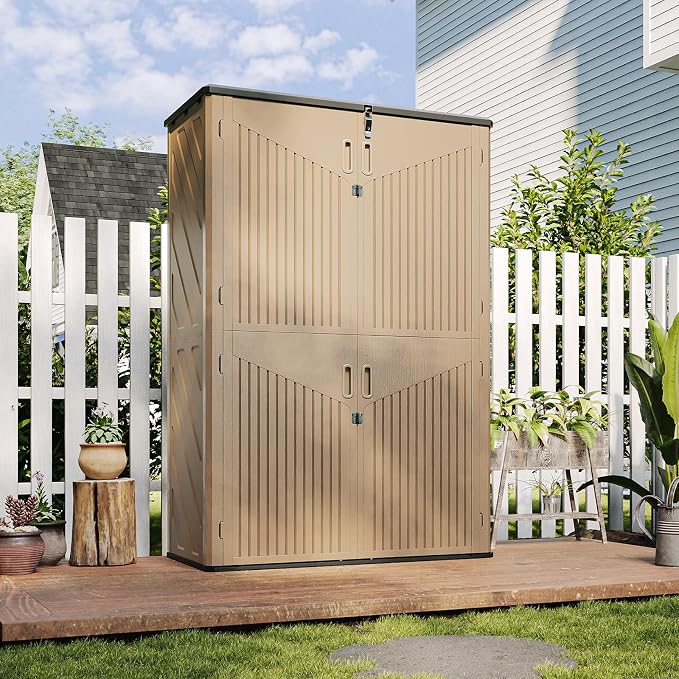 Aoxun Outdoor Storage Shed, 64 Cu.Ft Vertical Storage Sheds Outdoor by Aoxun