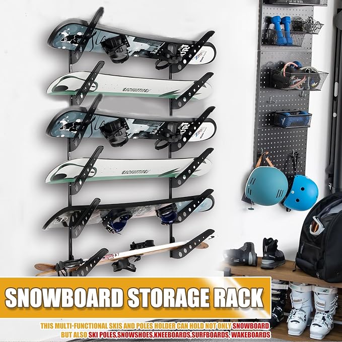 Snowboard Wall Racks, Adjustable Storage Rack - Image 3