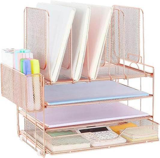 Desk Organizers and Accessories, 3-Tier Paper Organizer by RefinedOfficeEasyManagemen