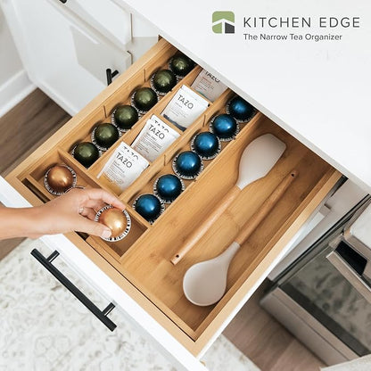 KitchenEdge Tea Bag and Coffee Pod Kitchen Drawer Organizer, Expandable 9.7 to - Image 2