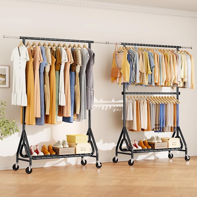 Double Rods Clothing Rack, Heavy Duty Clothes Rack - Image 8
