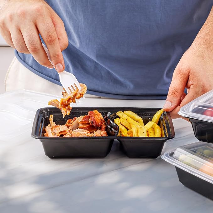 GUSTO 28 oz - 2 Compartment Meal Prep Containers - Image 5