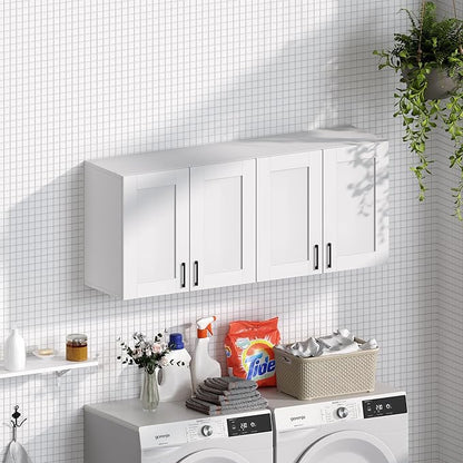 White Laundry Room Cabinets and Storage - Image 2