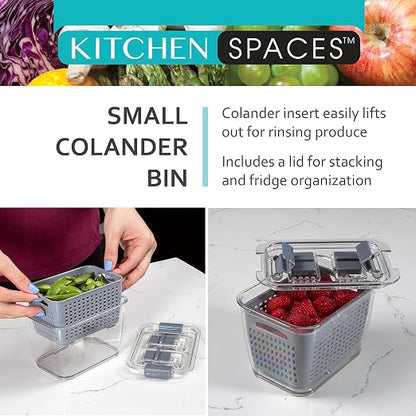 Kitchen Spaces Small Colander Stackable Food Storage Bin - Image 10