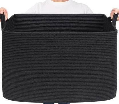 Goodpick Large Woven Storage Basket, 105L Extra Large Blanket Basket by Goodpick