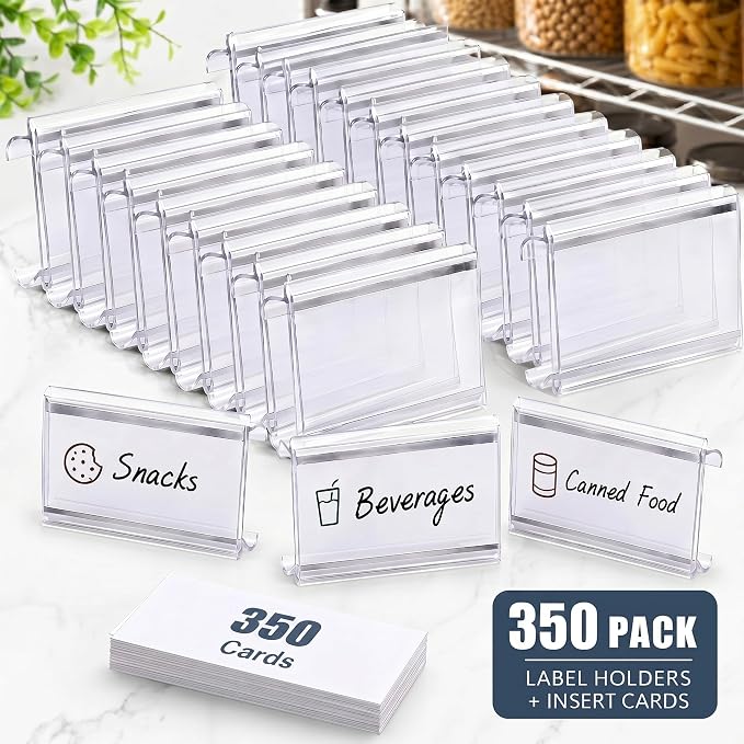 Kathfly 350 Pcs Plastic Wire Shelf Label Holder Tags - Image 6