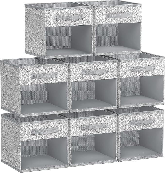 DIMJ Collapsible Storage Cubes, 8 Packs Cube Storage Bins by DiMJ