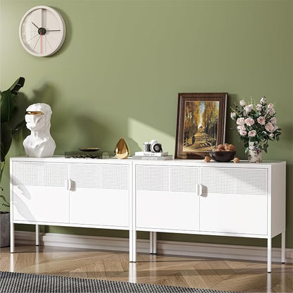 COFaR TV Stand for TVs up to 75 Inch, Metal Entertainment Center - Image 3