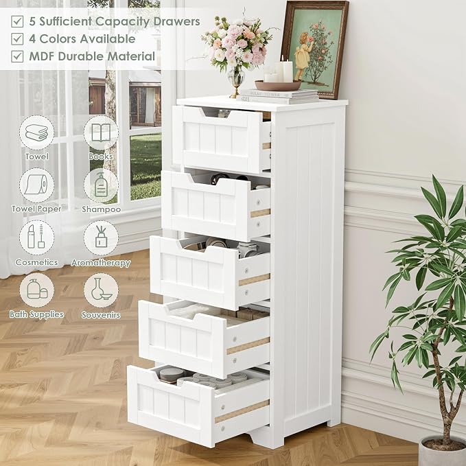 FOTOSOK Bathroom Cabinet, Bathroom Storage Cabinet - Image 6