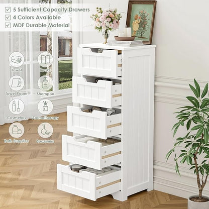 FOTOSOK Bathroom Cabinet, Bathroom Storage Cabinet - Image 6