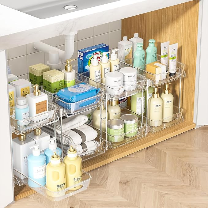 Sevenblue 4-Pack 2-Tier Under Sink Organizer by Sevenblue