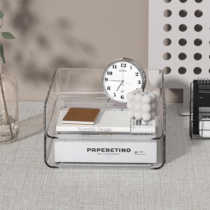 2-Tier Acrylic Paper Tray Organizer - Image 4