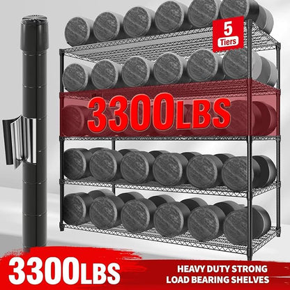 Garvee Storage Shelves, 5 Tier Metal Shelving Units - Image 4