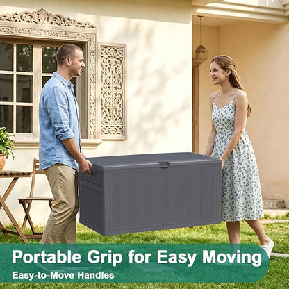 EHHLY 121 Gallon Outdoor Storage Box Large, Lockable Outside Storage Containers - Image 7