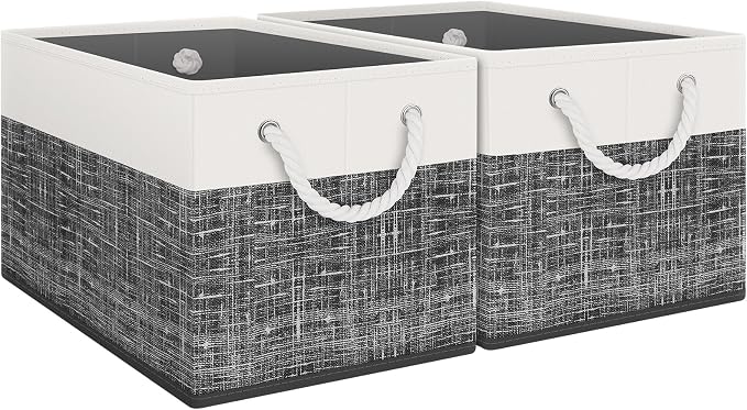 Storage Bins 2-Pack, Foldable Storage Baskets by Fabtotes