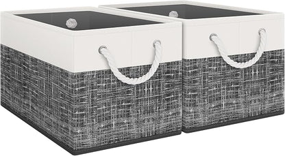 Storage Bins 2-Pack, Foldable Storage Baskets by Fabtotes