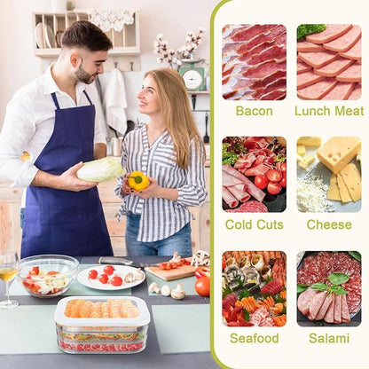 3 Pcs Deli Meat Container for Fridge, Stackable Bacon Lunch Meat Container for - Image 2