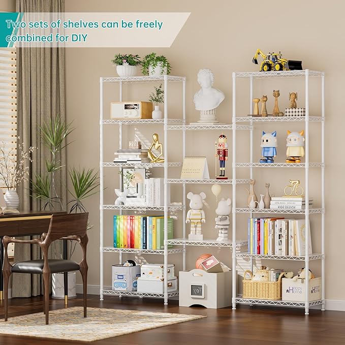 SINGAYE 8 Tier Shelf Organizer Storage Metal Shelves Garage Wire Shelving Unit - Image 5
