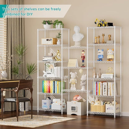 SINGAYE 8 Tier Shelf Organizer Storage Metal Shelves Garage Wire Shelving Unit - Image 5