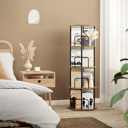 SUNMORY 4 Tier Rotating Bookshelf Tower, Revolving 360 ° Spinning Bookcase | - Image 7