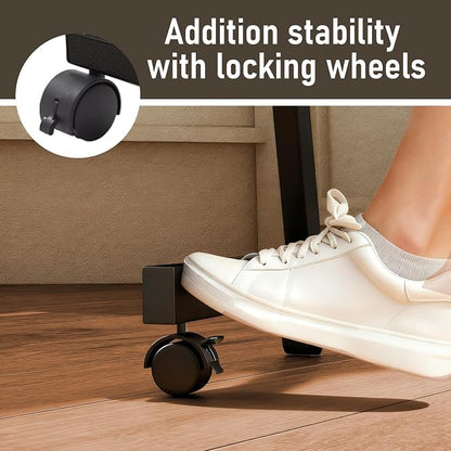 Overbed Bedside Table with Wheels, Small Desk Portable Rolling, Overbed Table - Image 7