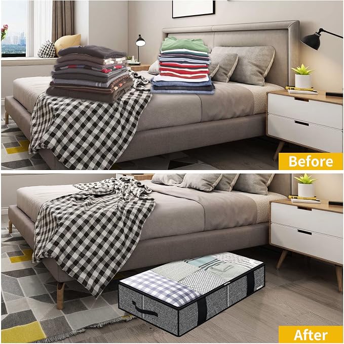 Onlyeasy Underbed Fabric Storage Bags Organizer - Image 5