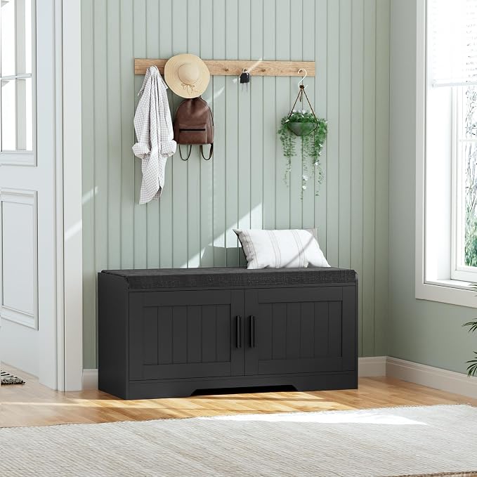 Homleke 2-Tier Storage Bench, Shoe Bench by Homleke