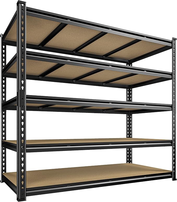 55" W Storage Shelves, 2550LBS Garage Shelving, 5-Tier Metal Shelving Unit - Image 8