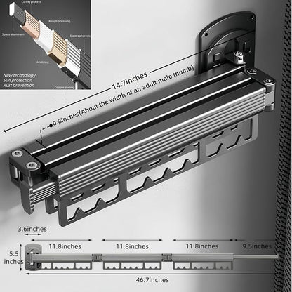 Mounted Wall Drying Rack, Laundry Hanger Dryer Rack, Laundry Hanger Rack - Image 2