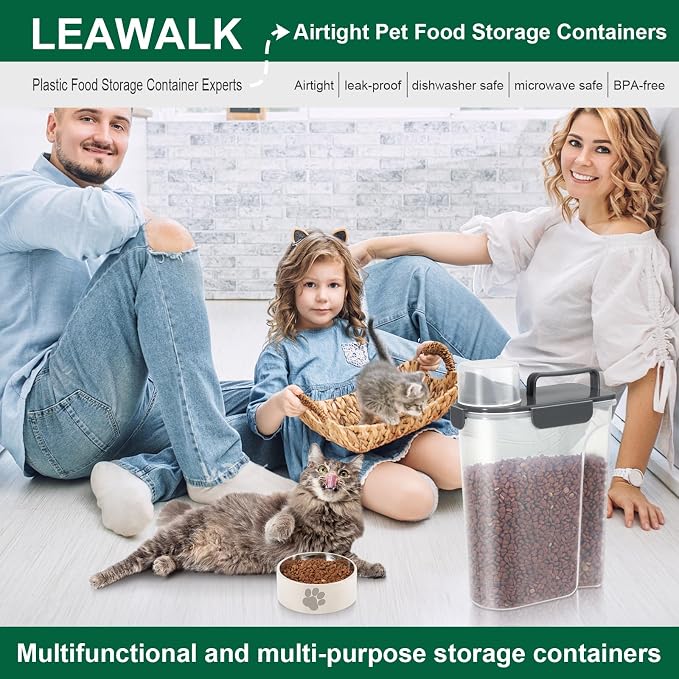 5-7Lbs Cat Dog Storage Container, Portable Pet Food Containers - Image 6