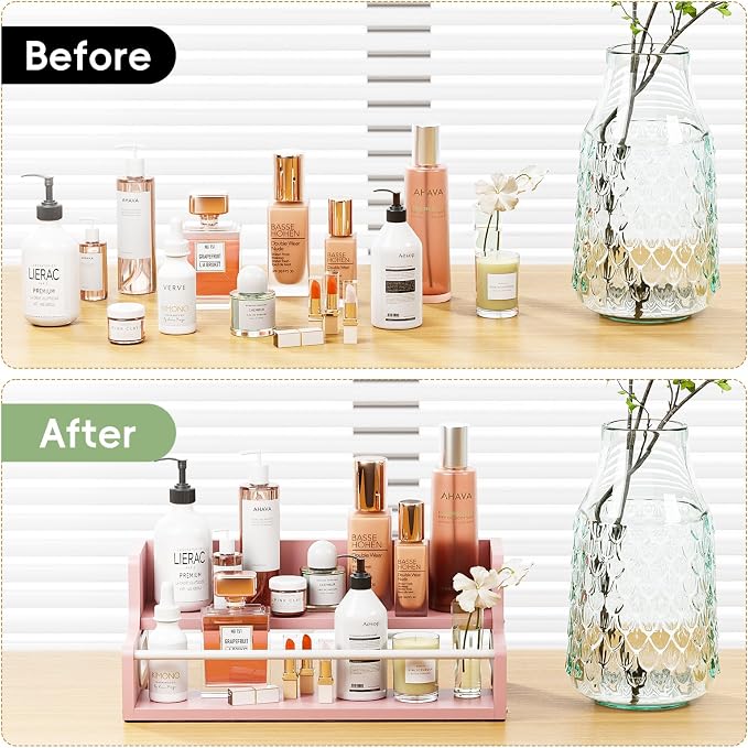KLM 2-Tier Liquor Bottle Display Shelf, Bar Counter Organizer - Image 4