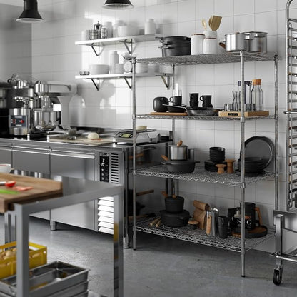 24" Deep x 42" Wide x 64" Height Wire Shelving Kit | 4-Tier | NSF Commercial - Image 5