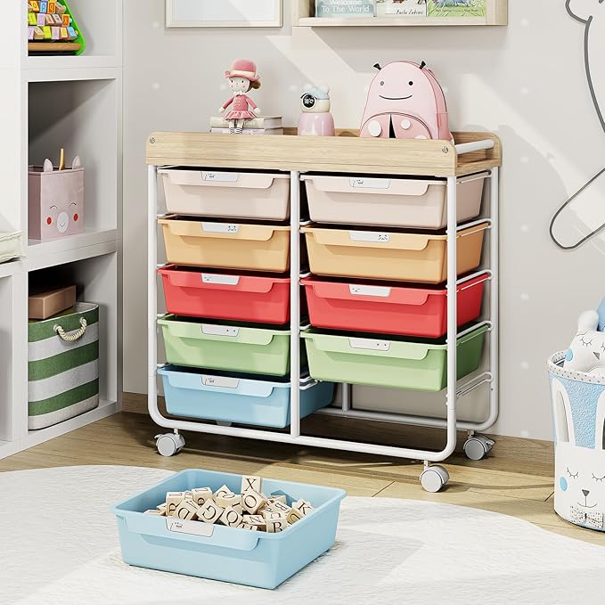 10 Drawer Rolling Storage Cart - Image 2
