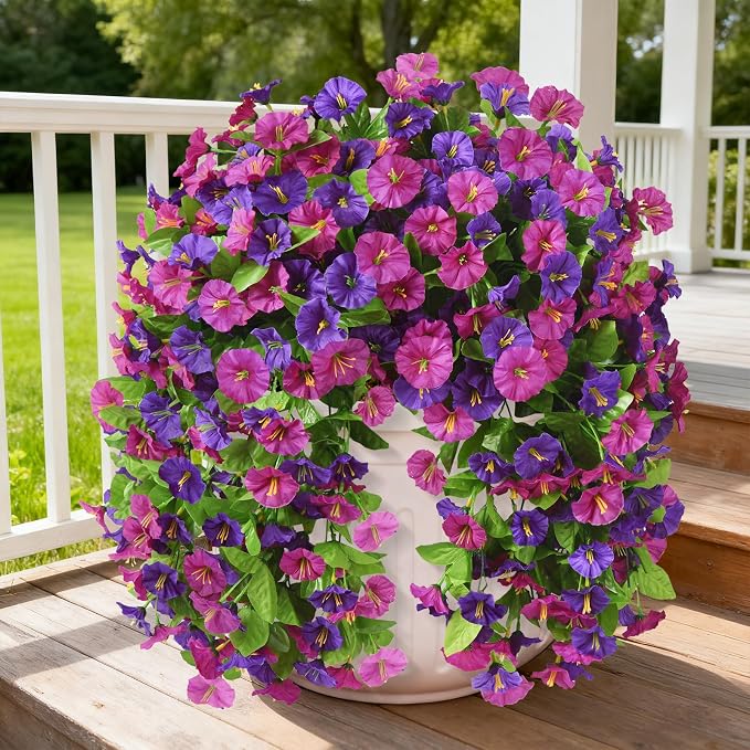 INQCMY Artificial Flowers for Outdoor Spring Summer Decoration Faux Silk by INQCMYPlantRack