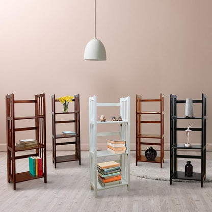 Casual Home 3-Shelf Folding Bookcase-Honey Oak - Image 9