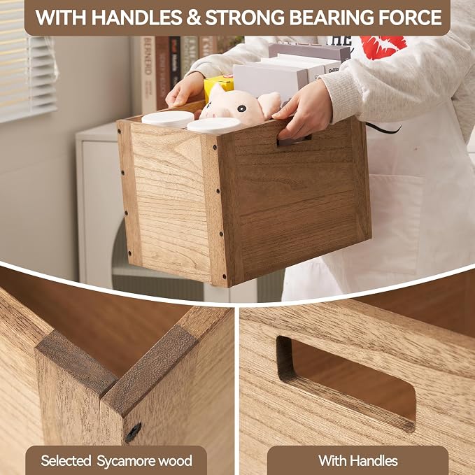 KIRIGEN Stackable Wood Storage Cube - Image 7