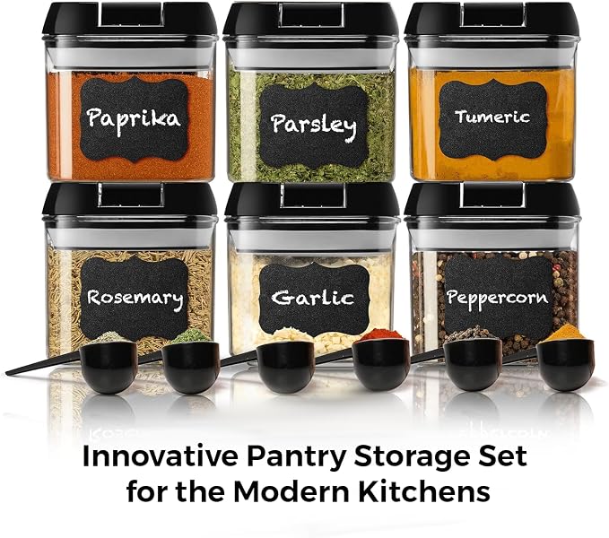 Shazo 6 PC Airtight Food Storage Containers + 6 Spoons - Image 7