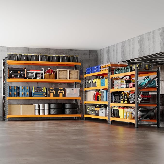 BYNSOE 78.8" W Storage Shelves 7000lbs Garage Metal Shelving Heavy Duty Garage - Image 6