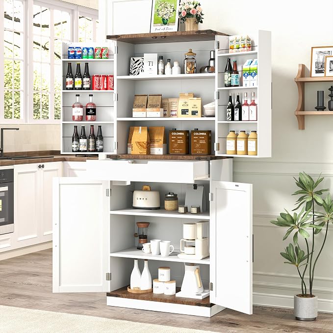 GRUSIGN 72" Kitchen Pantry Storage Cabinet - Image 6