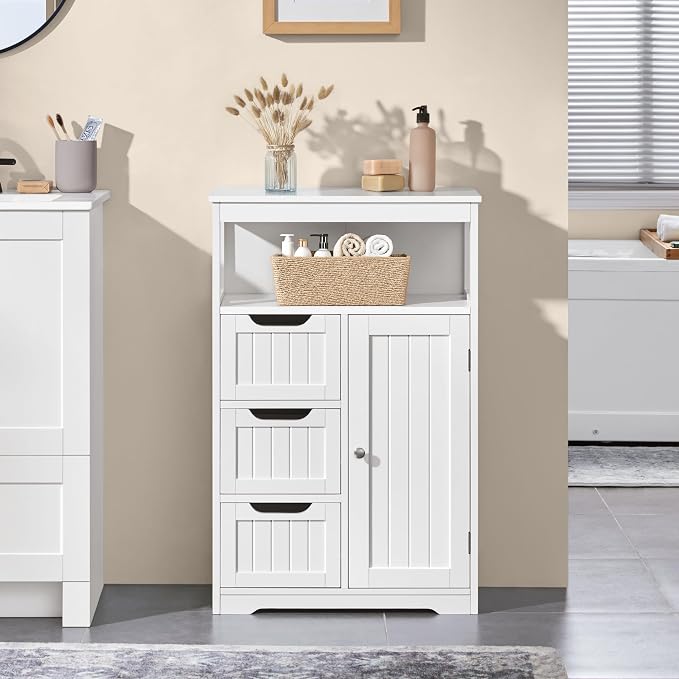 Yaheetech Bathroom Floor Cabinet Wooden Storage Organizer - Image 2